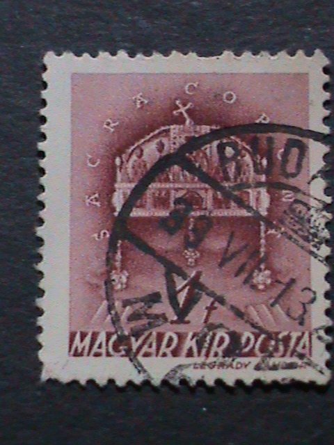 ​HUNGARY-1939 OVER 83 YEARS-VERY OLD-CROWN OF ST. STEPHEN USE STAMPS VERY FINE