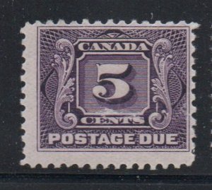 Canada Sc J4 1906 5c violet postage due stamp mint
