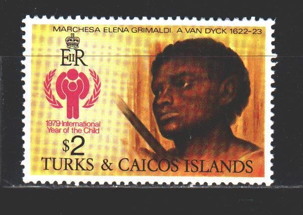 Turks and Caicos. 1979. 435 from the series. UNICEF, fragment of Van Dyck pai...