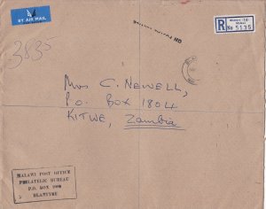 blantyre malawi 1969 huge registered stamps cover ref 12992