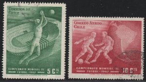 Chile #341,C247 ~ World Soccer Championship ~ Used, HMR, PM (1962)