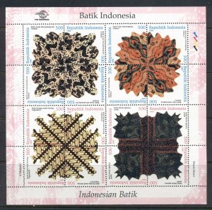 Indonesia 1999 Batik Designs sheetlet MUH