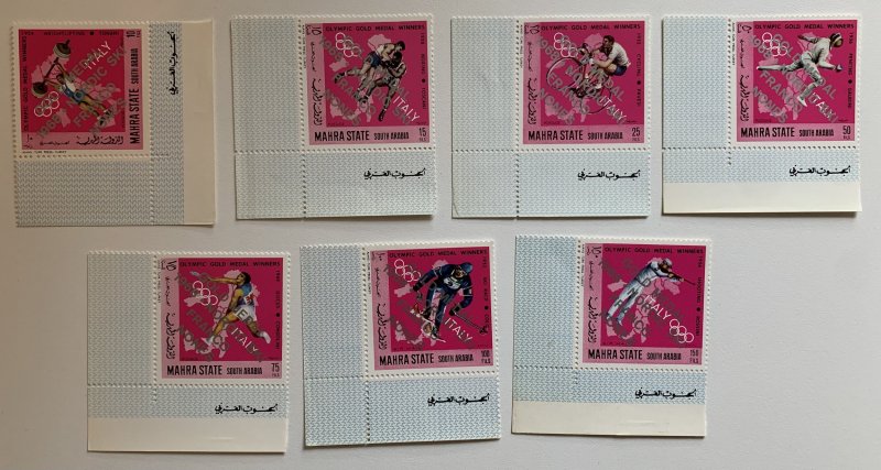 Mahra 1968 Olympic Medallists - Franco Nones, MNH. Michel 139-145, CV €7.50