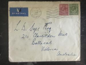 1935 London England to Victoria Australia Airmail Cover