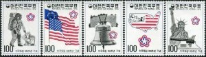 Korea South 1976 SG1236 US Flags of 1776 and 1976 set MNH