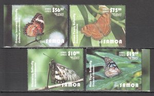 SS0061 2015 SAMOA BUTTERFLIES ! MICHEL 120 EURO SET MNH