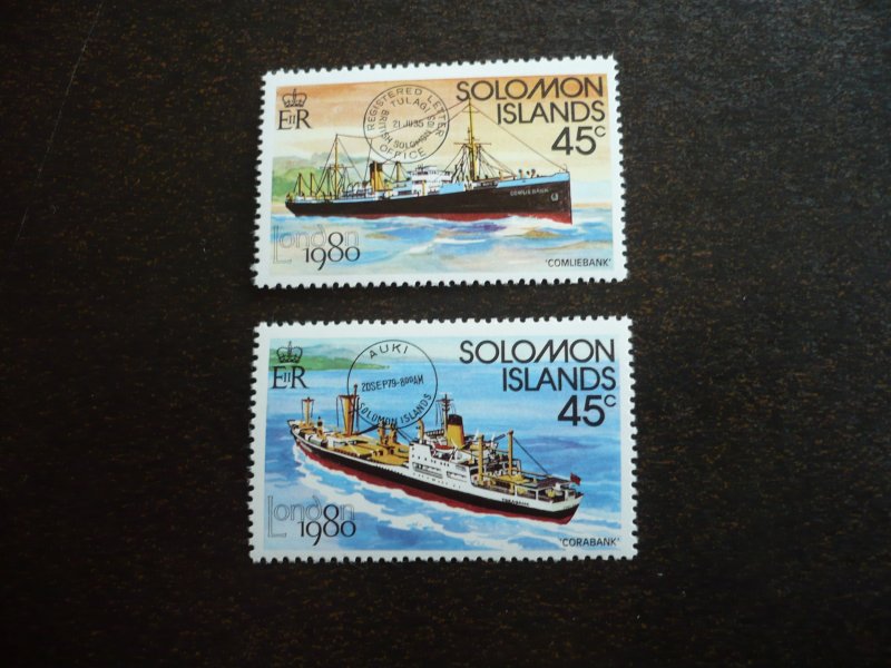 Stamps-Solomon Islands- Scott#425a,425d - Mint Never Hinged Part Set of 2 Stamps