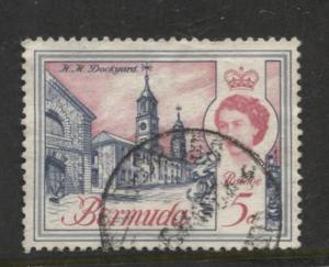 Bermuda - Scott 179 - QEII - Definitive -1962 - VFU - Single 5d Stamp