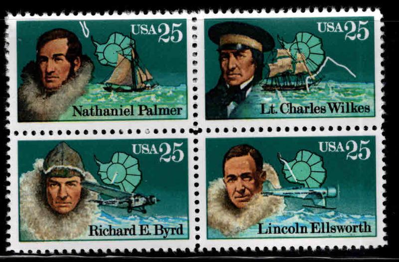 USA Scott 2386-2389a MNH** Antarctic Explorer block 1988