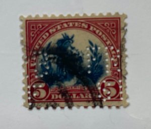 United States, US Sc. #573, used, perfin
