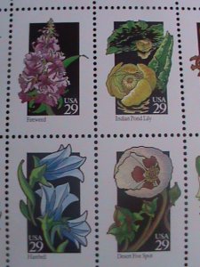 ​UNITED STATES- 1992 SC#2696a- 50 STATE WILD FLOWERS LARGE.-MNH FULL SHEET -VF