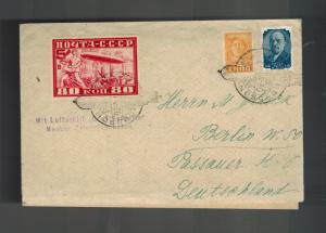 1930 Moscow RUSSIA USSR Graf Zeppelin LZ 127 Cover to Germany # C 13