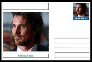 Personalities - souvenir postcard (glossy 6x4) - Christian Bale 