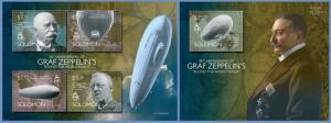 SOLOMON IS. 2014 2 SHEETS slm14505ab GRAF ZEPPELIN AVIATION