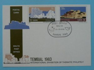 archaeology Europa Tembal 1983 postal stationery card Malta
