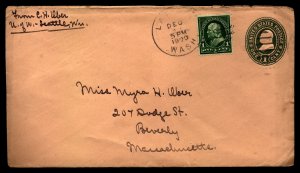 US 1900  Scott 279 Franklin on a 1900 Cover to Beverley Mass.