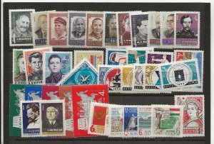 Russia 1965, 6, 7   complete sets   mainly single stamp sets 38 stamps  MNH