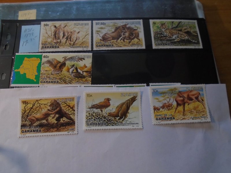 Zaire  #  1131-38  MNH  Wildlife