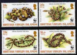 BRITISH VIRGIN ISLANDS - 2005 - WWF, Tree Boa - Perf 4v Set - Mint Never Hinged