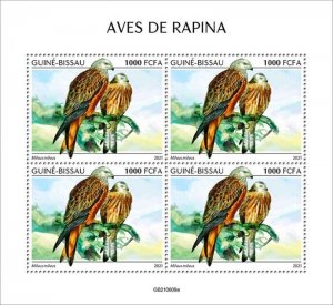 Guinea-Bissau - 2021 Birds of Prey, Red Kite - 4 Stamp Sheet - GB210609f