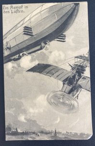 1914 Dortmund Germany Picture Postcard Cover To Trier Air Fight