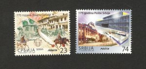 SERBIA-MNH**-SET-175 YEARS OF POST OF SERBIA-2015.