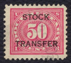 #RD9 50c Stock Transfer, Used [8] **ANY 5=FREE SHIPPING**