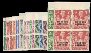British Commonwealth - Great Britain, Offices in Morocco #246-262 Cat$329, 19...
