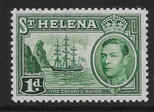 ST.HELENA SG132 1938 1d GREEN MNH