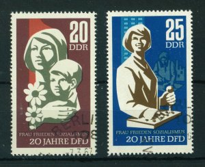 East Germany 1967 German Democratic Women's Federation stamps Used. Sg E975-976