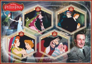 Stamps.Disney , Peter Pan Mali 1+1 sheets 2022 year NEW perforated