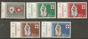 Switzerland B262-66 Mi 641-45 MNH VF 1957 SCV $10.00