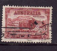 Australia-Sc#147-used 2p copper red-Marino sheep-1934-