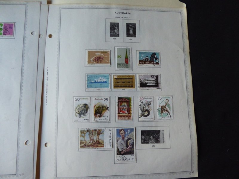 Australia 1909-1974 Stamp Collection on Album Pages