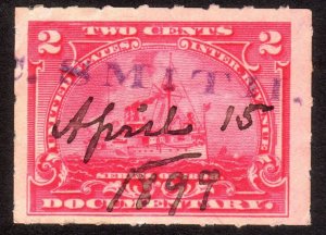 1898, US 2c, Documentary, Used, Sc R164