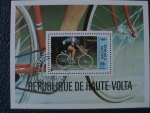 ​UPPER VOLTA-:1980 SUMMER OLYMPIC GAMES-CYCLING- CTO S/S WE SHIP TO WORLDWIDE