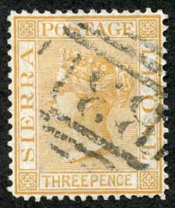 Sierra Leone SG20 3d buff wmk Crown CC perf 14