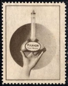 1908 German Poster Stamp Pixavon Shampoo Hair Wash Tar Soap