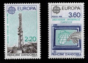 Andorre (French) Andorra Scott 363-364 MNH** Europa 1988 set