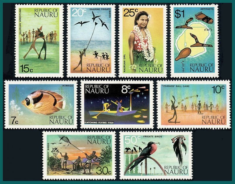 Nauru 1973 Pictorial Definitives, mint #96-104,SG104-SG112