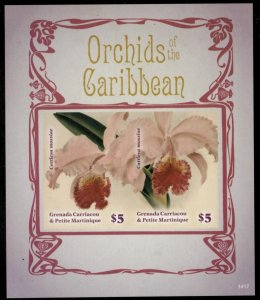 Grenadines 2014 - Flowers - IMPERF Souvenir Stamp Sheet - Scott #2908 - MNH