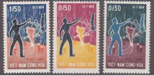 Viet Nam (South) # 239-241, Day of National Grief, Mint NH, 1/2 Cat.