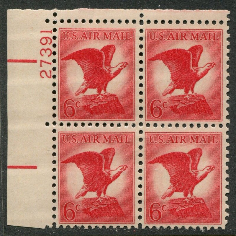 C67 6¢ Bald Eagle Airmail Plate Block Mint NH OG