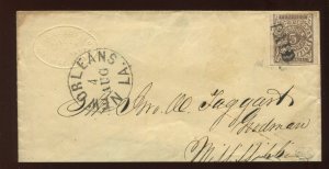 CSA 62X3 New Orleans Provisional Used on Embossed Corner Ad Cover LV6919