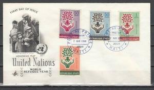 Haiti, Scott cat. 452-453, C151-C152, World Refugee Year . First day Cover. ^