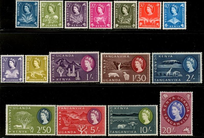 KUT Sc#120-135 SG#183-198 1960 QEII Definitives OG Mint Hinged