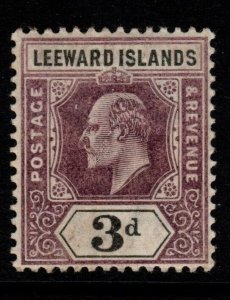 LEEWARD ISLANDS SG24 1902 3d DULL PURPLE & BLACK MTD MINT