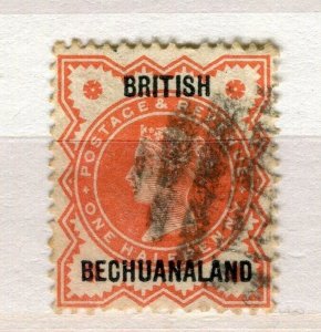 BECHUANALAND; 1890s classic QV PROTECTORATE Optd. issue used 1/2d. value