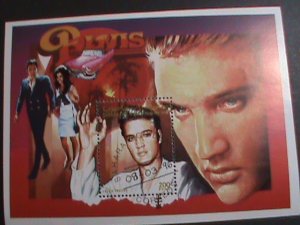 ​SHARJAH 1996-FAMOUS ROCK AND ROLL MOVIE STAR ELVIS -CTO S/S SHEET VERY  FINE