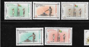 Guyana 1969 60th anniversary of Scouting Sc 95-99 MNH A2473